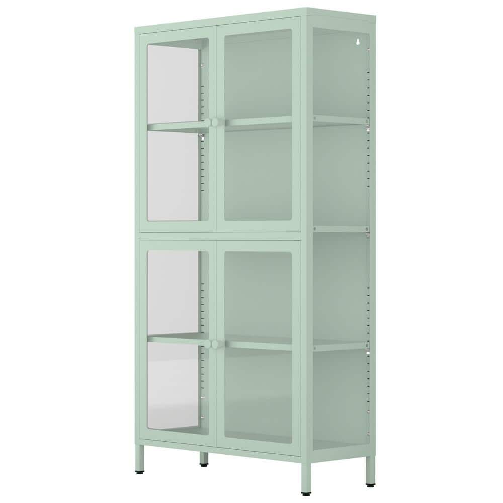 31.5 in. W x 12.6 in. D x 59.06 in. H Bathroom Green Linen Cabinet
