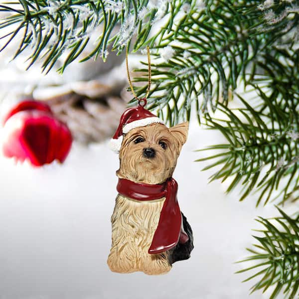Yorkie Shatter Proof Ball Ornament Dog Holiday Gift Christmas Tree Decoration 