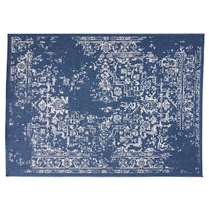 Marilyn Blue 6.3 ft. x 8.4 ft. Distressed Area Rug