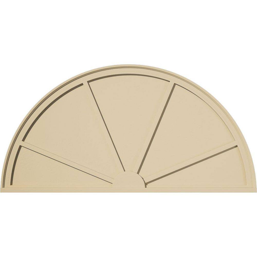 56 in. W x 28 in. H x 2 in. P Half Round 4 Spoke Signature Urethane Pediment, Primed Tan price history on PriceWatchPro