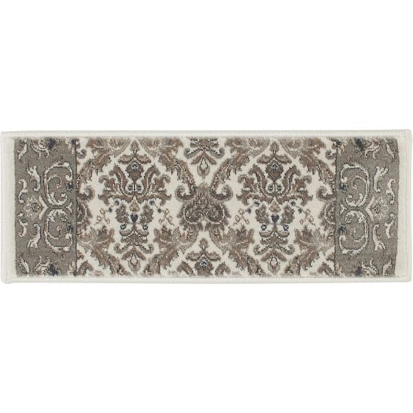 Natco Kurdamir Elegante Oyster 9 in. x 26 in. Stair Tread Cover