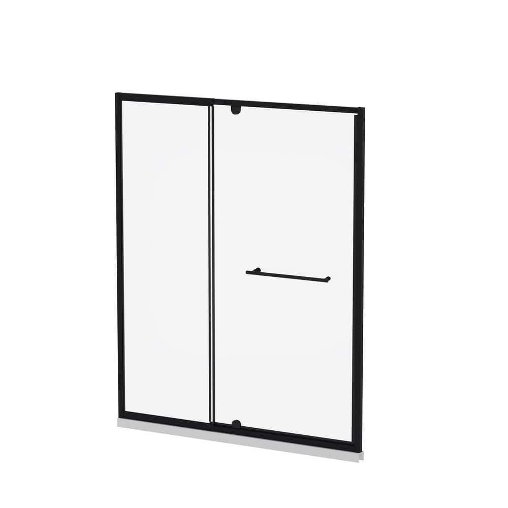 56-60 in. W x 72 in. H Frame Pivot Shower Door in Matt Black with Clear Tempered Glass price history on PriceWatchPro
