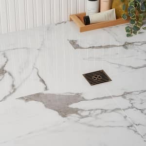 Saroshi Statuario Valley 23.62 in. x 23.62 in. Polished Porcelain Floor and Wall Tile (15.5 sq. ft./Case)