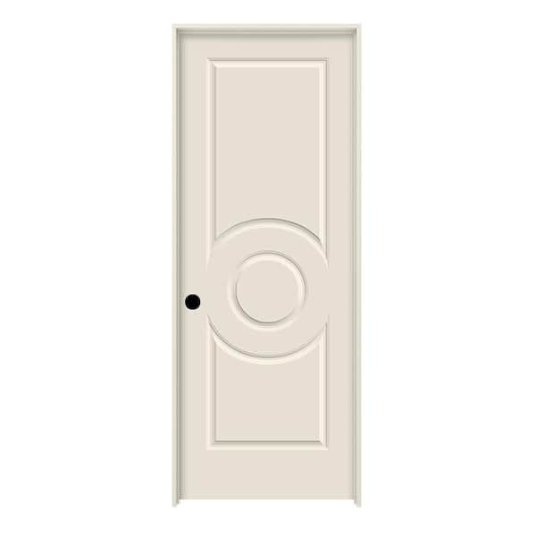 JELD-WEN 30 in. x 80 in. Right-Hand Primed C3340 3-Panel Premium Composite Single Prehung Interior Door