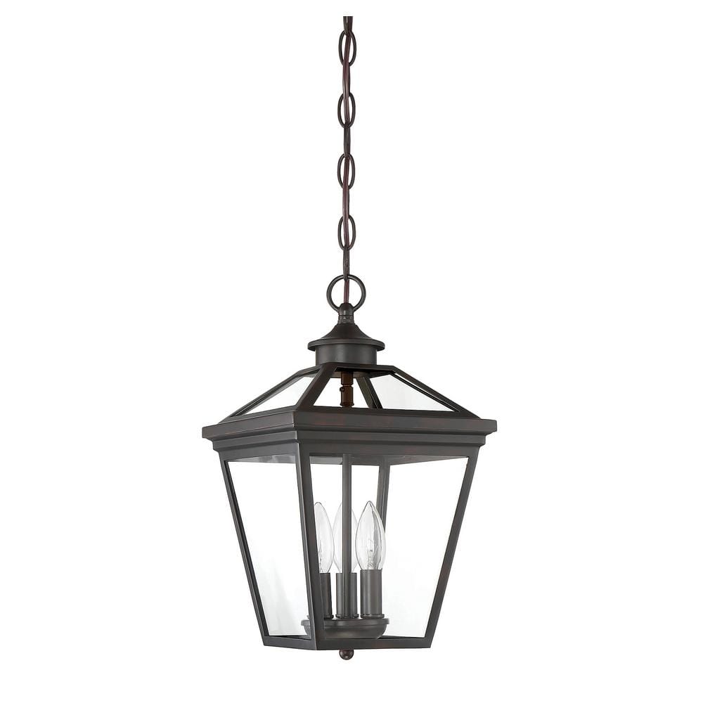 Ellijay English Bronze 3-Light Outdoor Hanging Lantern