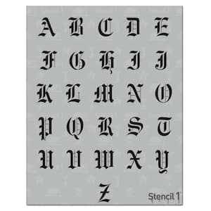 1 in. Old English Font Stencil