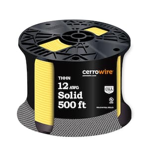 500 ft. 12 Gauge Yellow Solid Copper THHN Wire