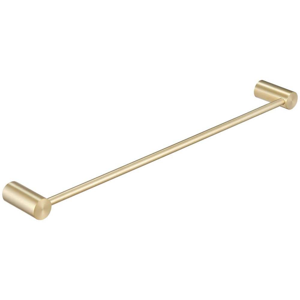 24 in. Modern Wall Mounted Single Bathroom Towel Bar Holder Rack Bath Accessories Hanger in Brushed Gold price history on PriceWatchPro