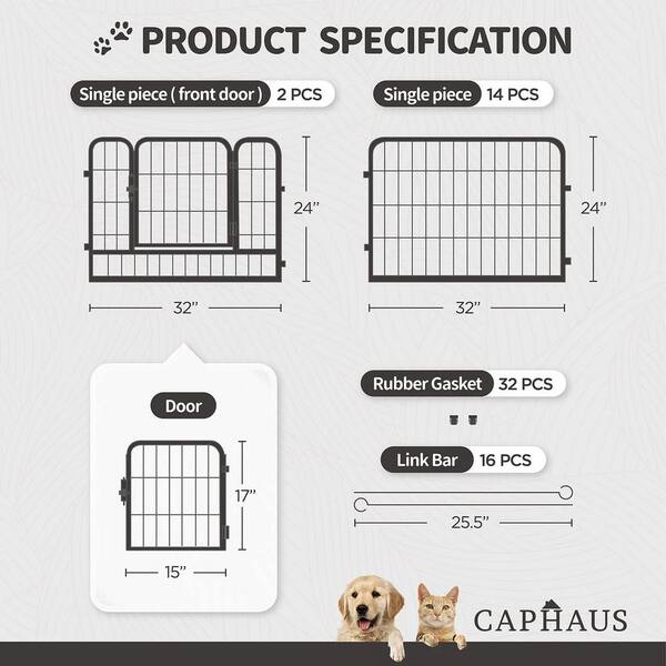 Guinea Pig Cage BOWHAUS Foldable Dog Crate Wire Metal Dog Kennel W
