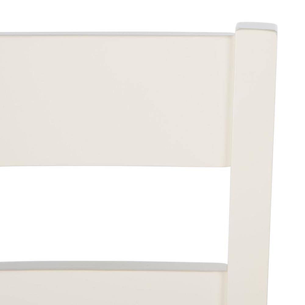 Silio White and Natural Ladder Back Dining Chairs, Set of 2