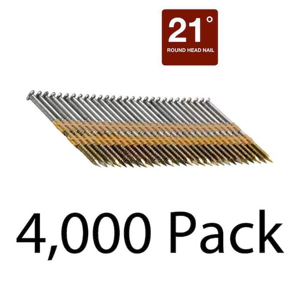 DEWALT 3 in. x 0.120 in. Ring Shank Galvanized Nails 2 Boxes (2000 per Box)