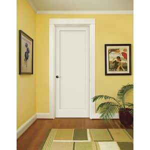 36 in. x 96 in. Madison White Painted Smooth Solid Core Molded Composite MDF Interior Door Slab