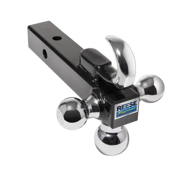 Reese Towpower Reese Towpower 7031400 Tri-Ball Trailer Hitch Ball Mount w/  Heavy Duty Tow Hook 7031400 - The Home Depot