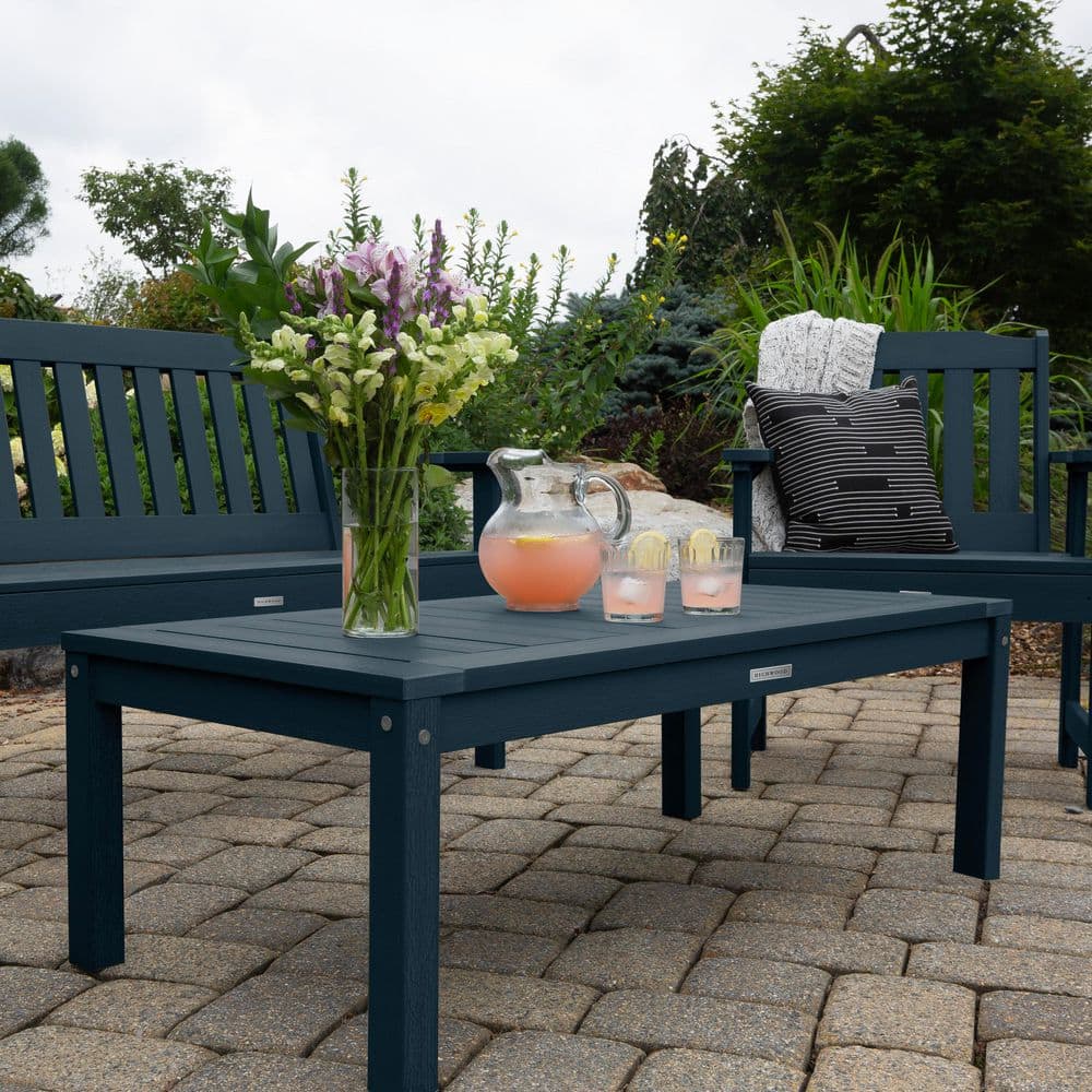 Federal Blue Adirondack Outdoor Conversation Table