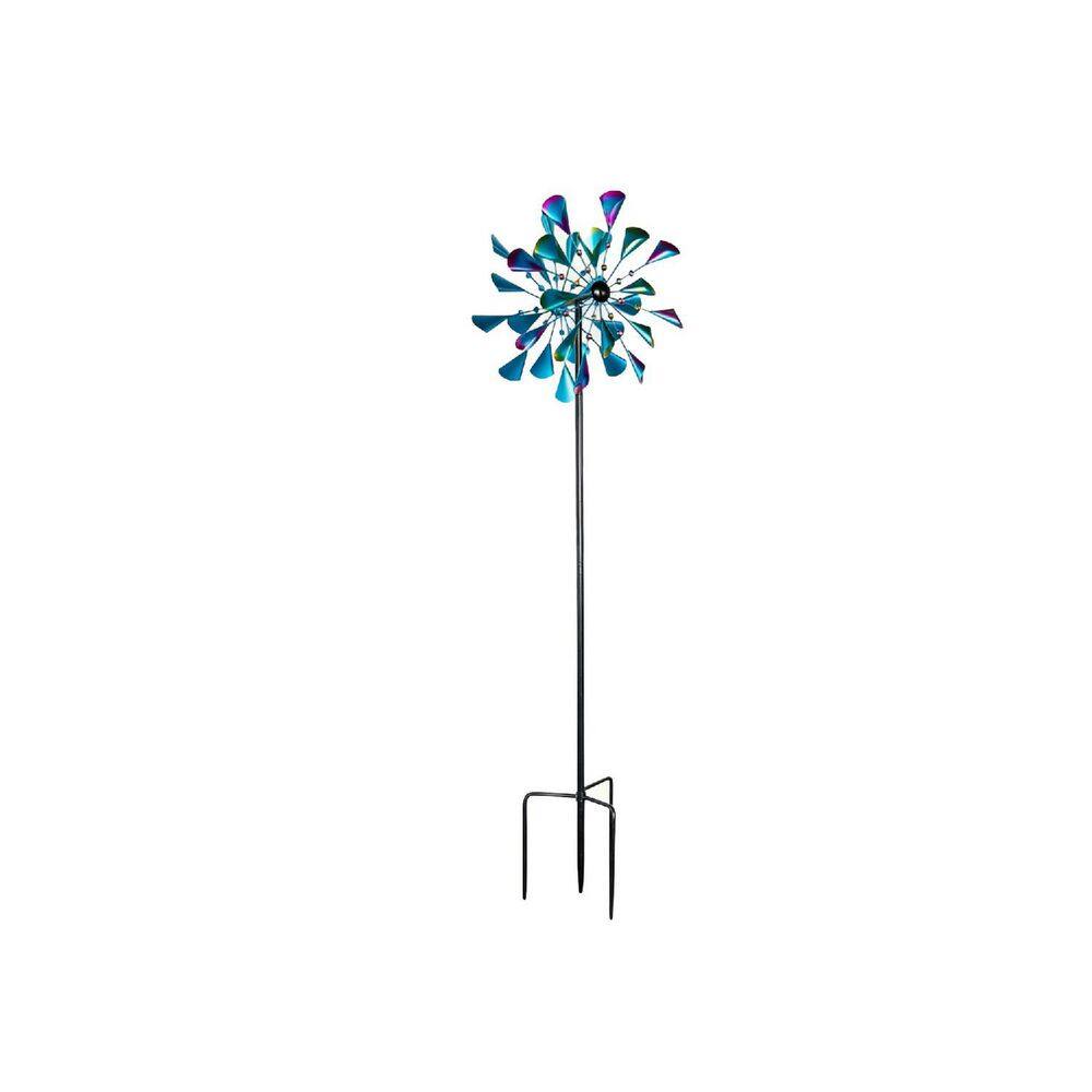 72 in. H Blue Metal Large Kinetic Wind Spinners Outdoor HPDKDRF667