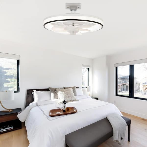 Cynthia 13 in. Modern Dimmable Indoor LED Ceiling Fan with Light Kit, 7 Blades, 6-Speed DC Motor, Remote, Downrod Mount