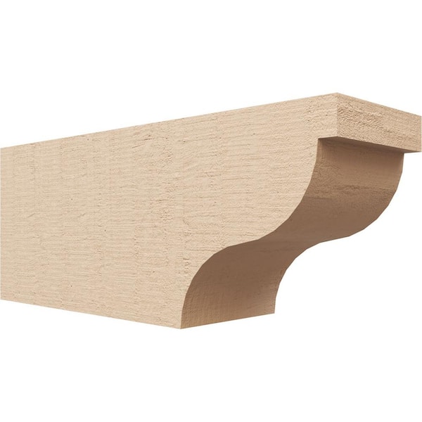 Ekena Millwork 6-in. x 8-in. x 20-in. Garner Woodgrain, Primed Tan Timberthane Polyurethane Rafter Tail Brace