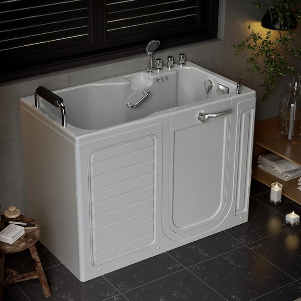 Empava 54 in. x 30 in. Right Drain Japanese Soaking Bathtub Walk