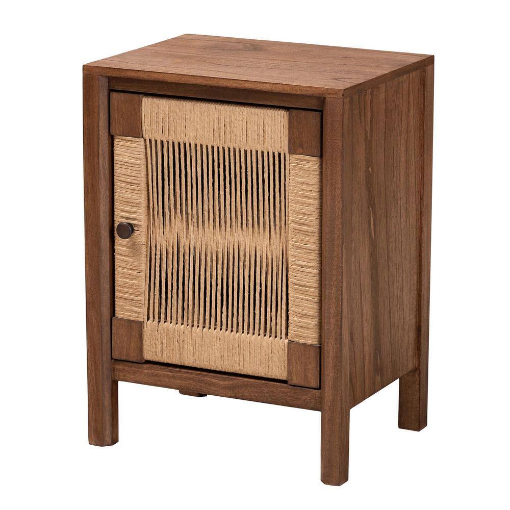 bali & pari Holitz Walnut Brown Bayur Wood Nightstand