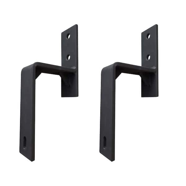 Pacific Entries Oil Rubbed Bronze Bypass Bracket Set for Sliding Barn Door Hardware