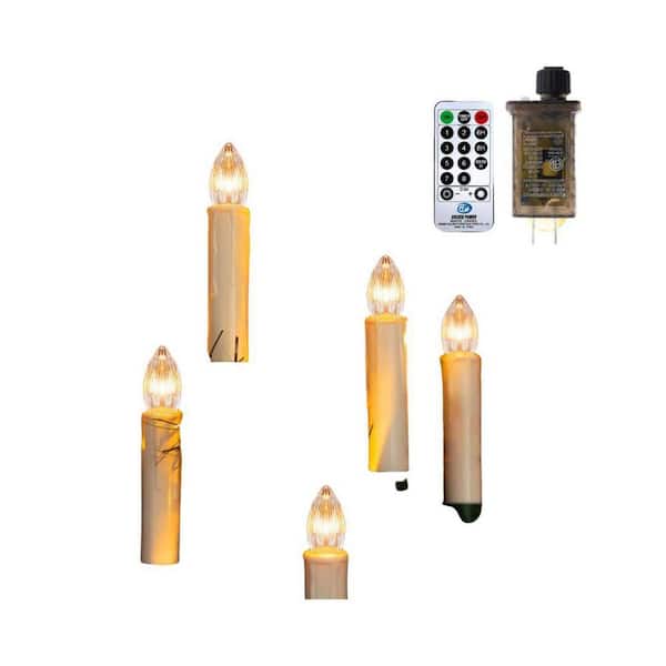 Plug-in LED Clip-on Candle Lights-Warm White Flameless Remote