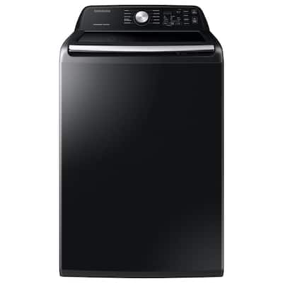 4.5 cu. ft. Top Load Washer with Impeller and Active Water Jet in Brushed Black