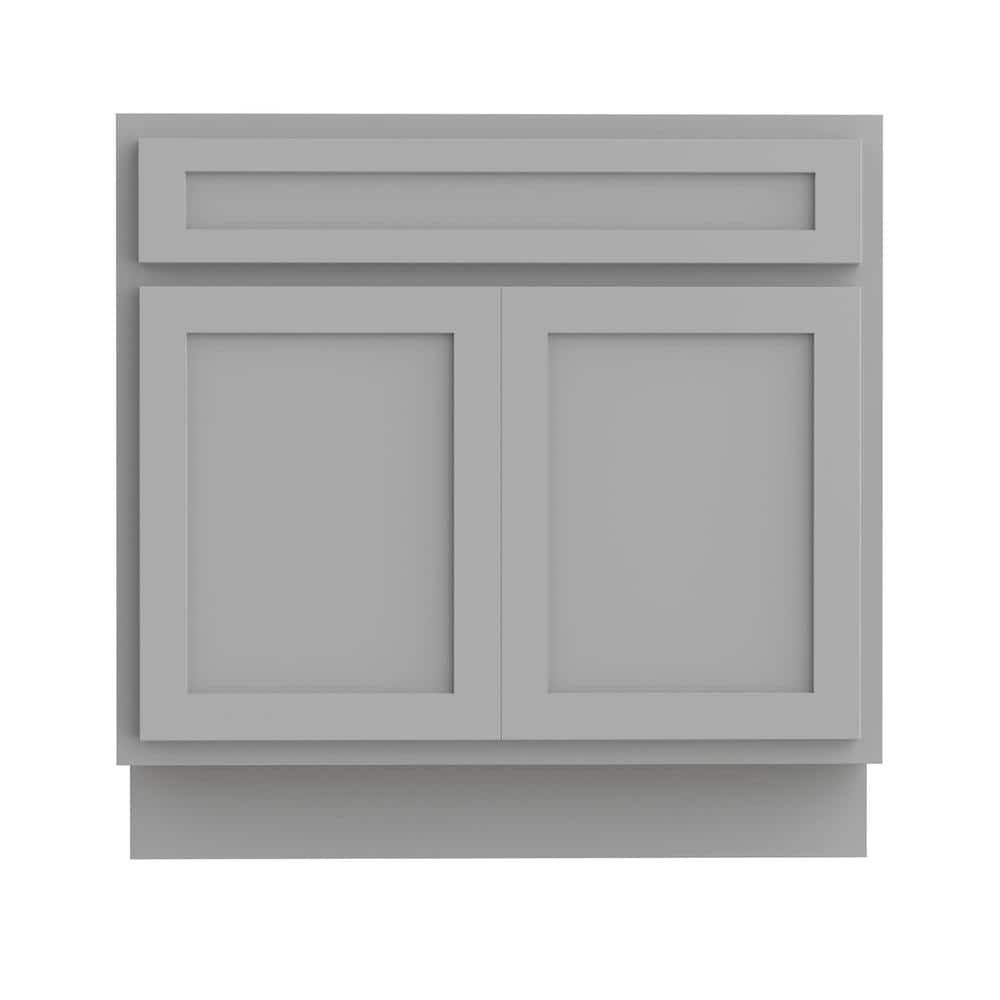 Gray Engineered Wood Shaker Style Bathroom Vanity Cabinet, 39" x 21" x 32.5"