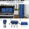 SUNRINX Blue Folding Camping Chair with Bags and Padded, Oversize Camp Seat  for Fishing Picnic SRFDCHAIR02BL - The Home Depot