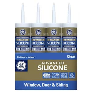 Advanced Silicone 2 Caulk 10.1 oz Window and Door Sealant Clear (12-pack)