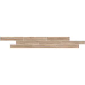 EpicClean Sequoia Forest Butter Pecan 4 in. x 8 in. Color Body Porcelain Floor and Wall Sample Tile