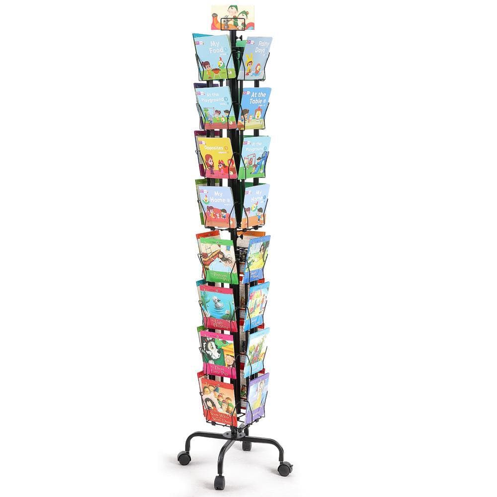 VEVOR Magazine Display Stand, 32-Pockets Brochure Display Stand 360 Spinning Rack with Magazine Rack Holder WJZSMXPKLDSJ1INU6V0 - The Home Depot VEVOR Magazine Display Stand, 32-Pockets Brochure Display Stand 360 Spinning Rack with Magazine Rack Holder WJZSMXPKLDSJ1INU6V0 - The Home Depot