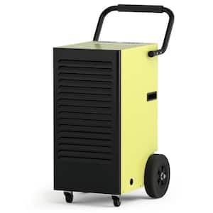 150 pt. 4,000 sq.ft. Commercial Dehumidifier in Yellow with Bucket, Hard Case Industrial Dehumidifier