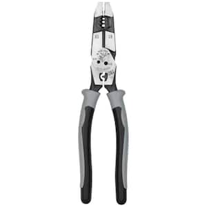 Hybrid Pliers with Crimper, Fish Tape Puller and Wire Stripper