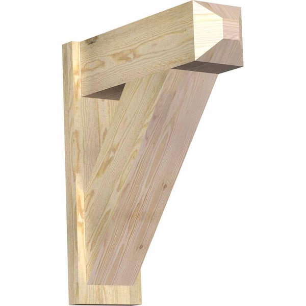 Ekena Millwork 8 in. x 28 in. x 24 in. Traditional Craftsman Rough Sawn Douglas Fir Outlooker