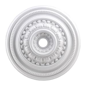 English Study 32 in. White Ceiling Medallion