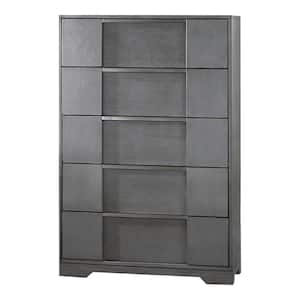 Invern Gray 5-Drawer 33 in. Wide Chest of Drawers