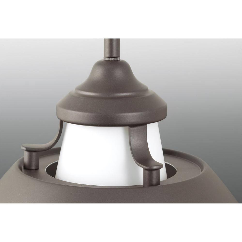 Graphite and White Glass Mini Pendant Light
