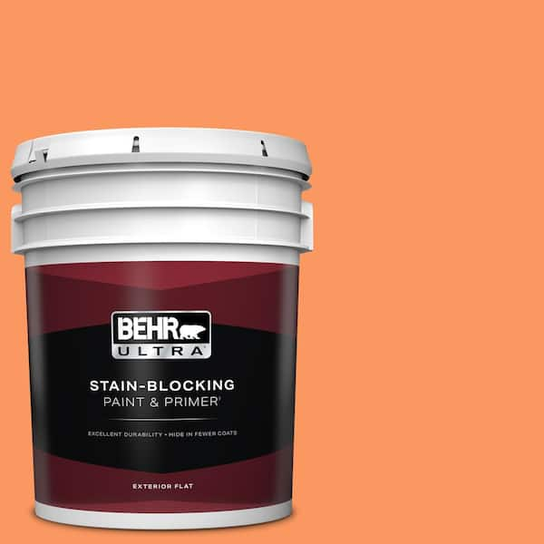 BEHR ULTRA 5 gal. #230B-5 Indian Paint Brush Flat Exterior Paint & Primer