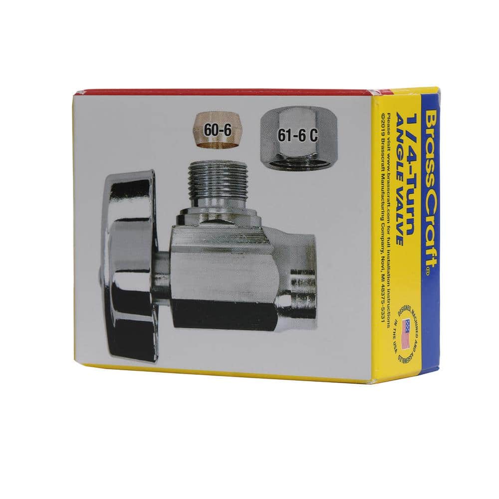 Chrome-Plated Brass Quarter Turn Shut-Off Valve with Lever Handle