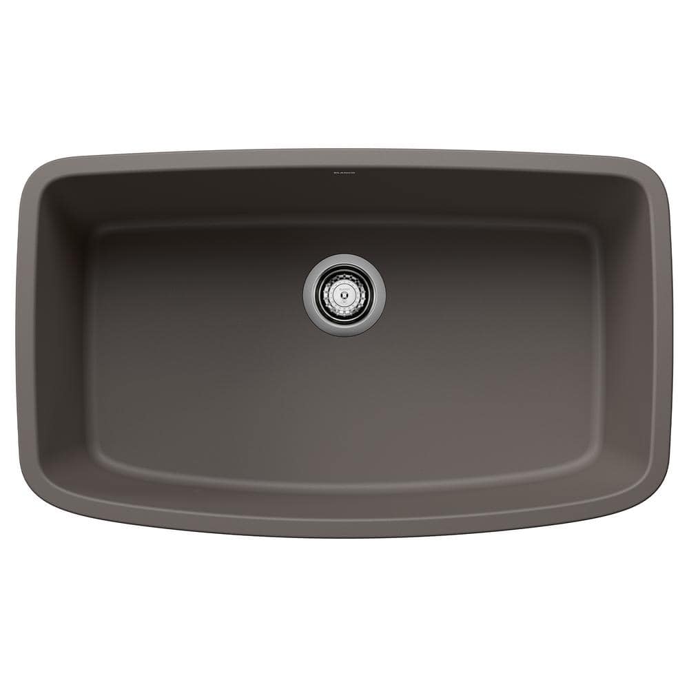 Blanco VALEA 32 in. Undermount Single Bowl Volcano Gray Granite Composite Kitchen Sink