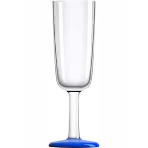 Marc Newson Non-slip Forever-Unbreakable 6 oz. Champagne Flute Tritan with Klein-blue Non-Slip Base (2-Pack)