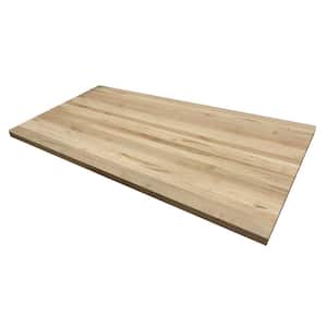 6 ft. L x 48 in. D x 1.75 in. T Finished Maple Solid Wood Butcher Block Island Countertop With Eased Edge