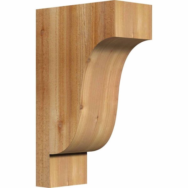 Ekena Millwork 6 in. x 12 in. x 20 in. Western Red Cedar Newport Rough Sawn Corbel
