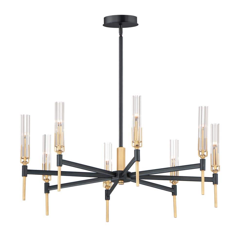 Flambeau Black 8-Light Gray LED Chandelier price history on PriceWatchPro
