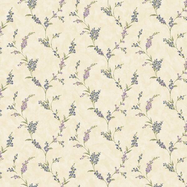 The Wallpaper Company 8 in. x 10 in. Mid-Tone Floral Trail Wallpaper Sample