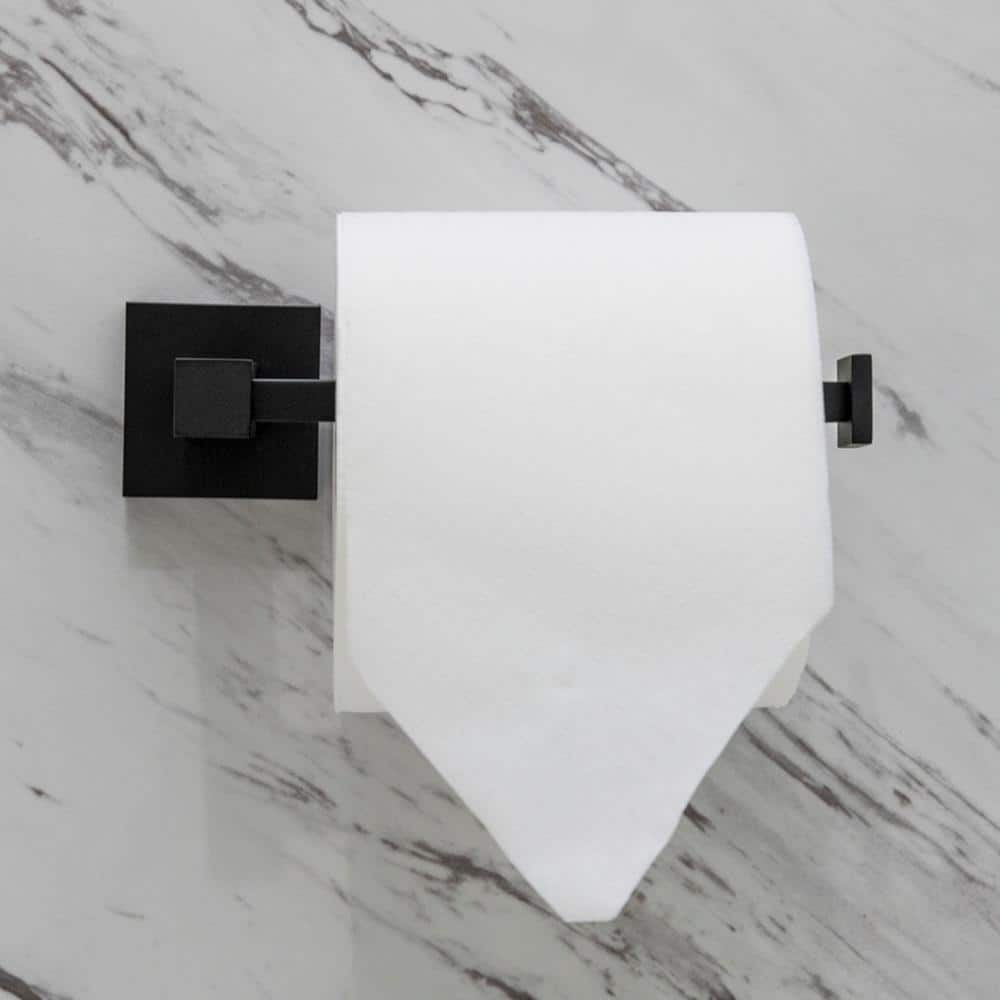 Matte Black Modern 3-Piece Bathroom Hardware Set