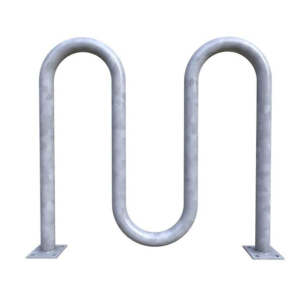 Dero Action 5-Bike Galvanized Surface Mounted Wave Bike Rack