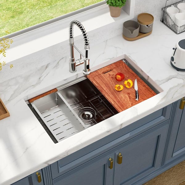 ｍｉｅ3199 S LORDEAR Undermount 33 in. Single Bowl Stainless Steel 16-Gauge