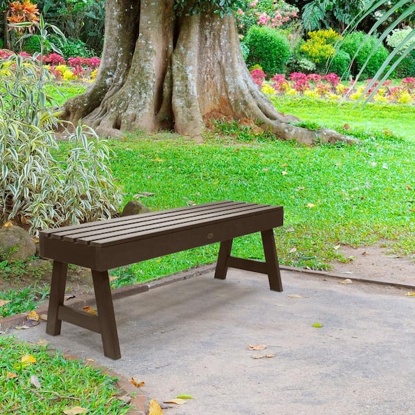 Weatherly 4 ft. 2-Person Weathered Acorn Recycled Plastic Outdoor Picnic Bench