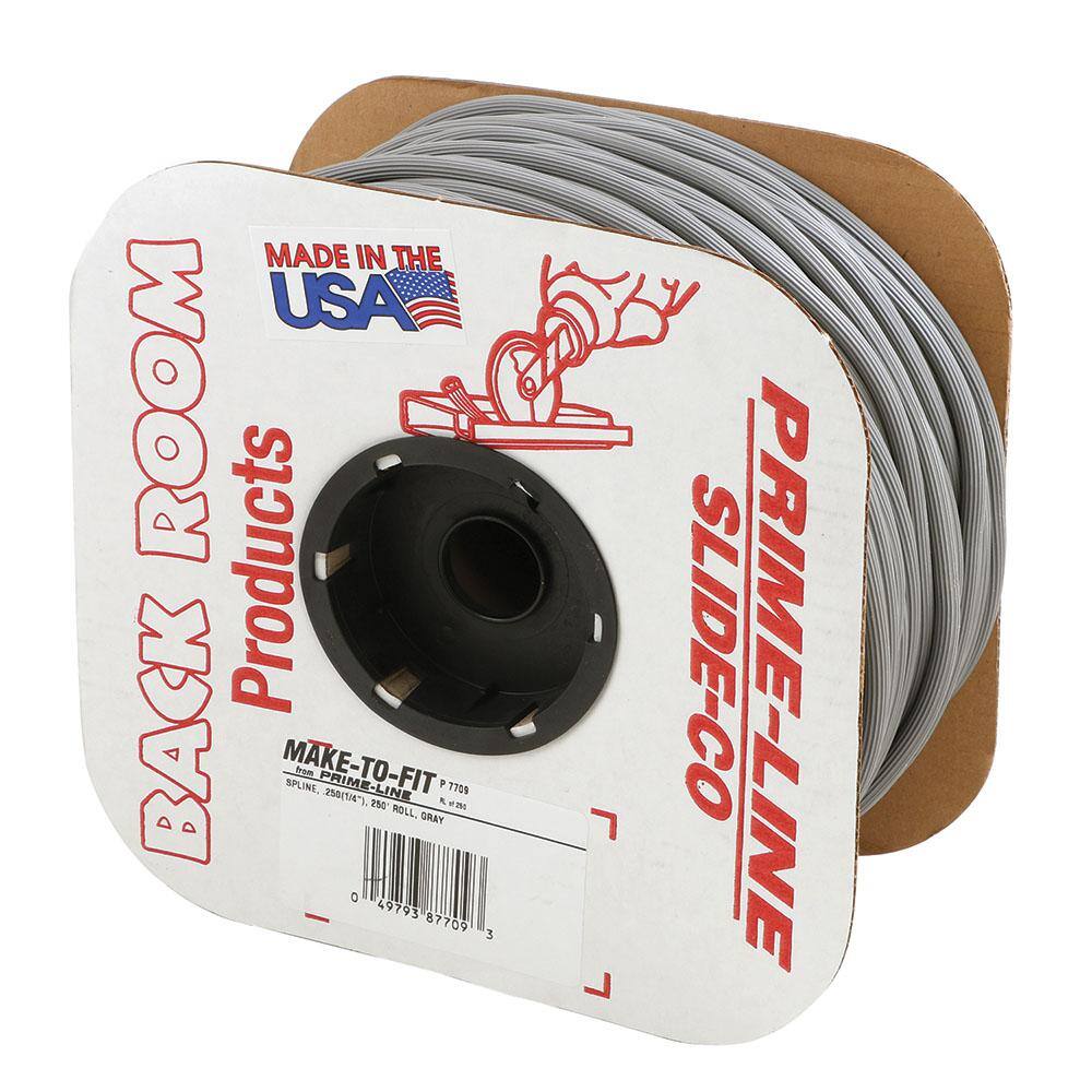 Prime-Line 0.25 In. X 250 Ft. Roll Gray Spline P 7709 - The Home Depot